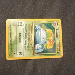 Venusaur 15/102 Pokemon Card TCG Base Set Unlimited Holo Rare MP - Image 2