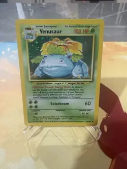 Venusaur 15/102 Holo Rare Base Set Unlimited - VINTAGE WOTC TCG Pokemon Card - Image 1