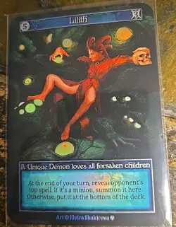 NM LILITH Unique FOIL from the Gothic set In Sorcery: Contested Realm. - Image 2