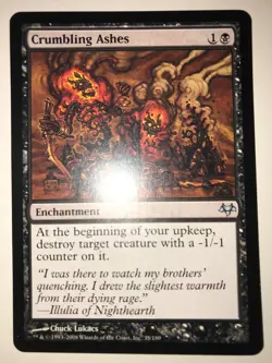 1X Crumbling Ashes - Eventide Regular - LP/NM - MTG Magic the Gathering - Image 1
