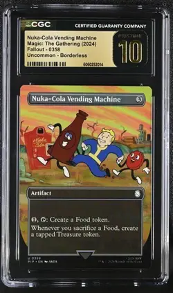 2024 Fallout Nuka-Cola Vending Machine Vault Boy Borderless 358 CGC 10 Pristine - Image 1