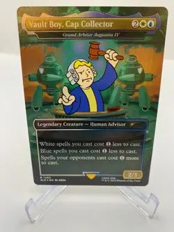 MTG Magic the Gathering Secret Lair Rainbow Foil Fallout Vault Boy Cap Collector - Image 1
