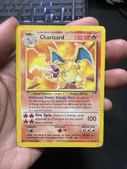 Pokemon TCG: Charizard #3/110 Legendary Collection Non-Holo Damaged - Image 1