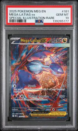 PSA 10 Mega Latias EX SIR 181/132 MEG EN Mega Evolution Pokemon TCG - Image 1