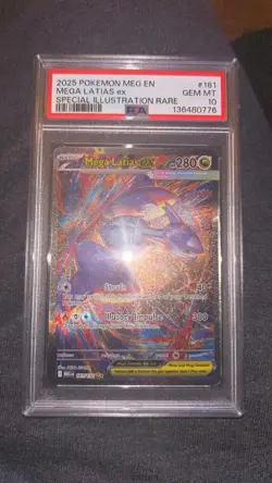 Pokemon TCG Mega Latias EX Sir 181/132 Mega Evolution PSA 10 - Image 1