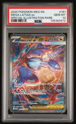 PSA 10 GEM MT Mega Latias ex SIR 181/132 | ME01: Mega Evolution | Pokemon 2025 - Image 1