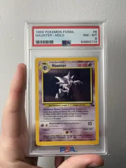 Pokemon 1999 Haunter Fossil Set Unlimited HOLO 6/62 PSA 8 NM-Mint - Image 1