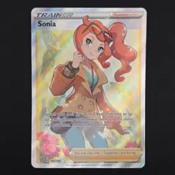 Pokemon TCG Card Sonia 192/192 Rebel Clash Full Art Trainer - NM - Image 1