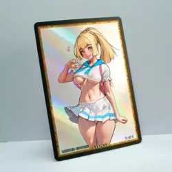 LILLIE Waifu Anime Card LIMITED 1/1 Custom TCG Holo Goddess Story ACG T13249 - Image 2