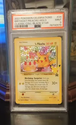 Pokemon Pikachu TCG Birthday Celebrations Classic Collection Holo Card - Image 1