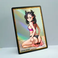 MARNIE Waifu Anime Card LIMITED 1/1 Custom TCG Holo Goddess Story ACG T13239 - Image 2