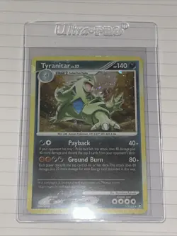Pokemon TCG Tyranitar Holo Card Mysterious Treasures No.17/123 LP (2007) - Image 1