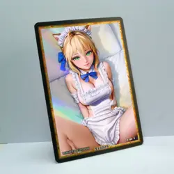 ARTORIA PENDRAGON Waifu Anime Card LIMITED 1/1 Custom TCG Holo T13229 - Image 2