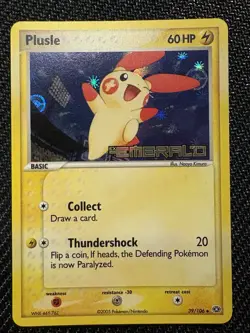 Pokemon TCG Plusle EX Emerald Reverse Holo Stamped 39/106 Beautiful Card - Image 1