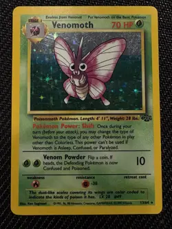 Pokemon TCG Venomoth Jungle 29/64 Holo Rare Card WOTC - Image 1