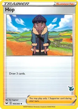 Hop - (Eevee Stamped) Promo Battle Academy 2022 165/202 NM English Pokemon Card - Image 1