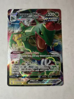 Pokemon TCG Rayquaza VMAX Holo Ultra Rare Card Crown Zenith 101/159 NM Condition - Image 1