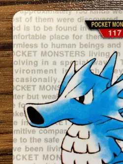 Pokemon Carddass Card Seadra File No.117 Bandai Pocket Monsters Red ver. 1996 - Image 3