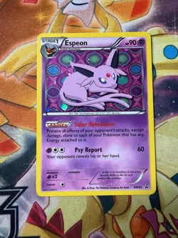Pokemon Card 2013 ESPEON BW92 Rare Holo Black Star Promo Black & White NM Swirl - Image 1