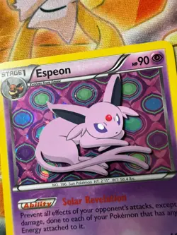Pokemon Card 2013 ESPEON BW92 Rare Holo Black Star Promo Black & White NM Swirl - Image 2
