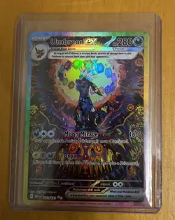 Umbreon ex Rainbow EX Alt Art Rare FAN MADE DIY TEXTURED Card Mint Condition - Image 3