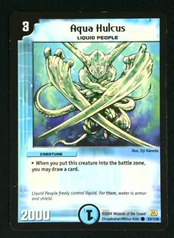 LP Lightly Played Aqua Hulcus Duel Masters DM-01 23/110 Trading Cards TCG - Image 1