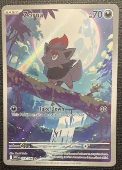 Pokemon TCG Zorua White Flare Illustration Rare Holo Card 142/086 NM Condition - Image 1