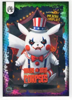POKEMON PIKACHU COSPLAY CARD - HOUSE OF 1000 CORPSES * GALAXY HOLO - Image 1