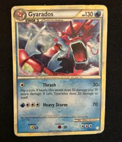 Pokemon Card - Gyarados 123/123 HeartGold SoulSilver Base Shiny Holo Rare - Image 1