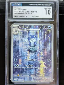 Pokemon Poliwhirl 176/165 AR Scarlet and Violet 151 Card 10 - Image 1