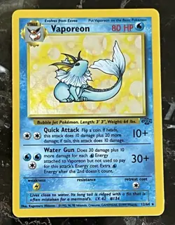Wizards of the Coast Trading Card Game Jungle VAPOREON Holo Theme Water Blast 742818060660 - Image 2