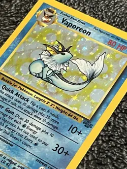 Wizards of the Coast Trading Card Game Jungle VAPOREON Holo Theme Water Blast 742818060660 - Image 5