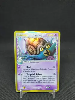 Omastar 13/110 Holon Phantoms Delta Species Reverse Holo Rare DMG Pokemon Card - Image 1