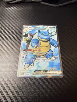 Pokemon TCG Blastoise EX Holo Ultra Rare Card Scarlet Violet-151 184/165 - Image 1