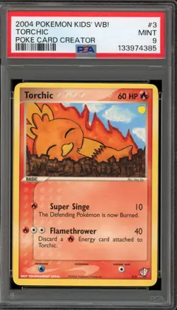 Pokemon Torchic Kids' WB! Poke Card Creator #3 PSA 9 Mint - Image 1