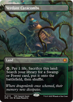 MTG Verdant Catacombs TDM SPG Special Guest NM Mythic Land 113 Tarkir FOIL - Image 1