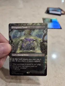 Overgrown Tomb Borderless #350 Rare - MTG Lorwyn Eclipsed ECL PACK FRESH - Image 1