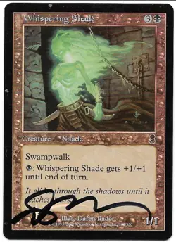 MTG M:tG ODYSSEY Whispering Shade FOIL - SIGNED by Daren Bader! - Image 1