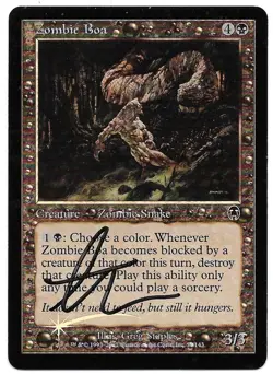 MTG M:tG APOCALYPSE Zombie Boa FOIL - SIGNED by Greg Staples! - Image 1