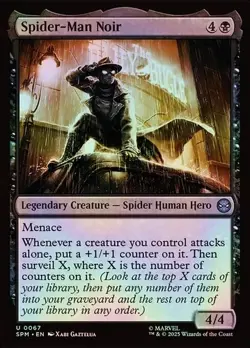 MtG Spider-Man Noir U 0067 Marvel's Spider-Man Uncommon Foil - Image 1
