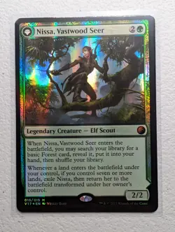 MTG - Nissa, Vastwood Seer / Nissa, Sage Animist - FOIL - V17 15 - NM - Image 1