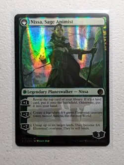 MTG - Nissa, Vastwood Seer / Nissa, Sage Animist - FOIL - V17 15 - NM - Image 2