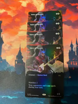 MTG Tarkir Dragonstorm Voice of Victory Borderless Foil x 4 - Image 1