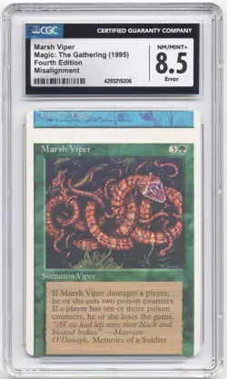 Graded Connected Miscut Plague Rats CGC 8.5 MTG Magic Misprint Misaligned Error! - Image 2