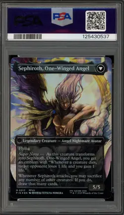 Magic MTG Sephiroth Fabled Soldier FF Artist Borderless Foil #0317 PSA 10 - Image 2