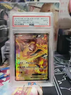 2016 POKEMON XY BLACK STAR PROMO RED & BLUE COLL FULL ART/CHARIZARD EX PSA 9 - Image 1