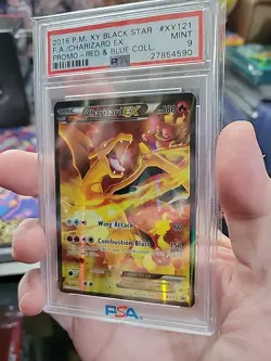 2016 POKEMON XY BLACK STAR PROMO RED & BLUE COLL FULL ART/CHARIZARD EX PSA 9 - Image 3