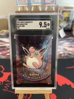 1999 Topps Pokemon TV WigglyTuff #40 Foil Black Logo SGC 9.5 - Image 1