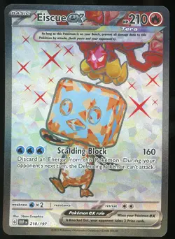Pokemon TCG Eiscue EX Holo Ultra Rare Full Art S&V Obsidian Flames 210/197 NM - Image 1
