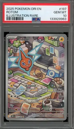 Pokemon Rotom Destined Rivals Illustration Rare #197 PSA 10 Gem Mint - Image 1